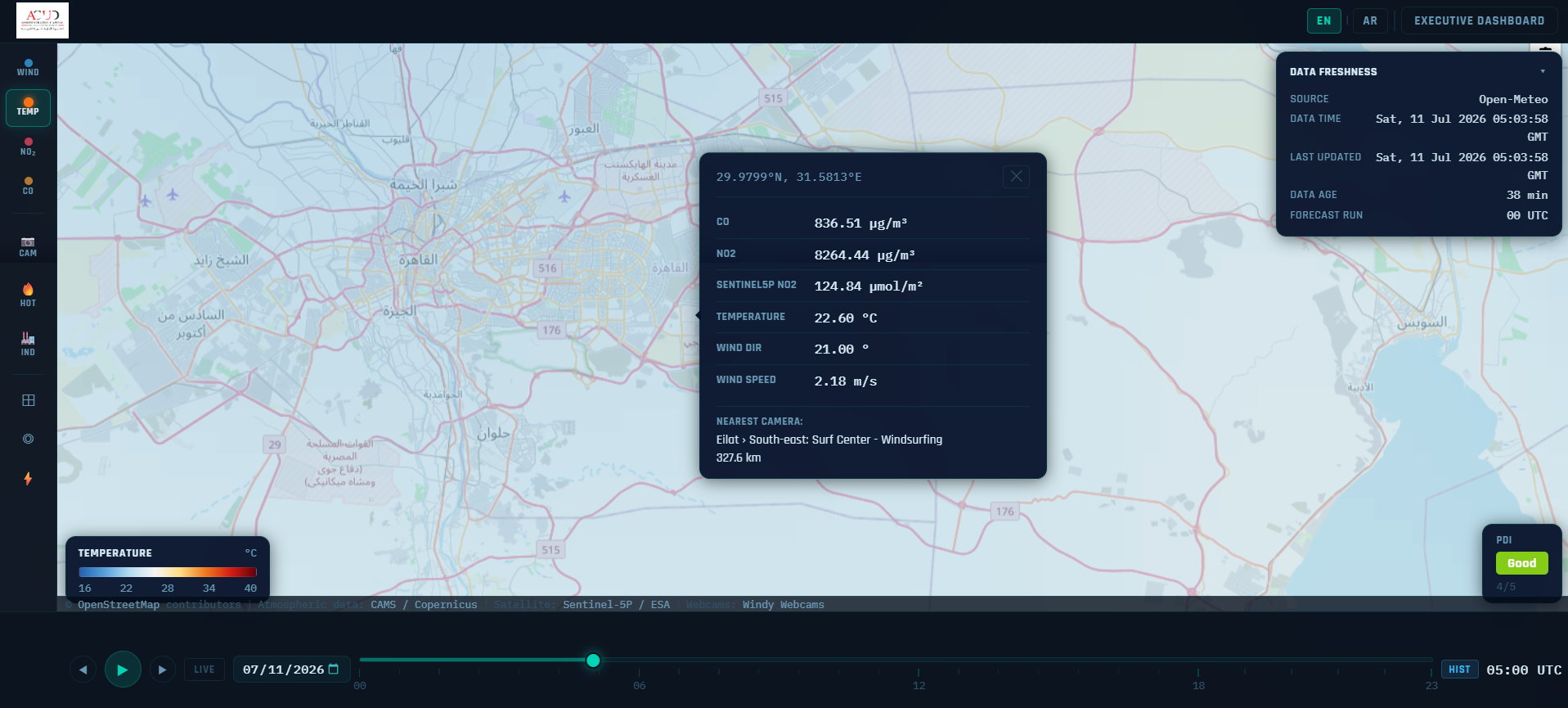 Windy Environment Platform interface preview